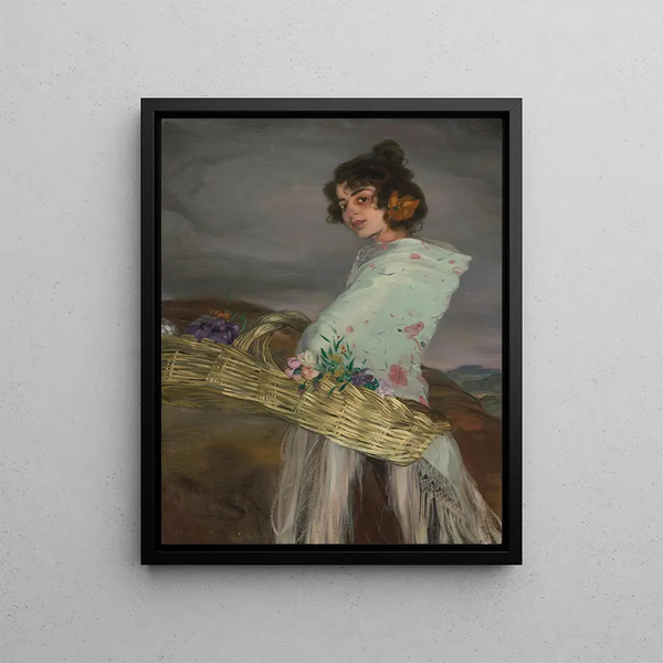 Fleuriste Gitan - Ignacio Zuloaga — gerahmtes Bild an der Wand