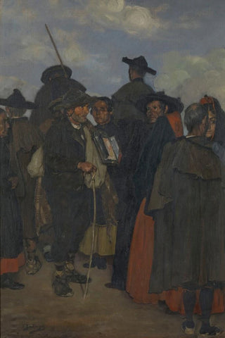 Ignacio Zuloaga - Spaanse boeren op de markt.webp