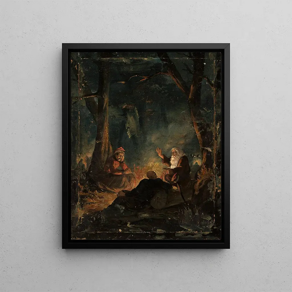 Ignacy Gierdziejewski - Rzewuski priest Marek and Puaski in the Niepoomice Forest.webp