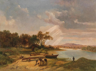 Konstrukteure von Booten am Ufer - Ignaz Raffalt — Ansicht des Kunstwerks