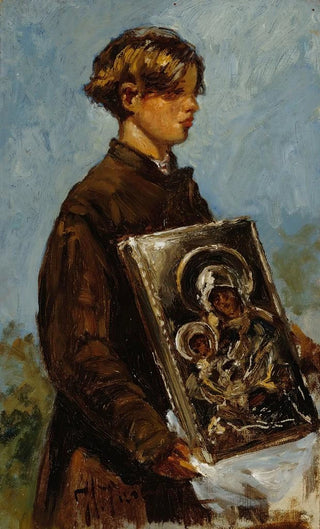 Ilya Efimovich Repin - Young Boy Carrying An Icon Sketch.webp