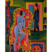 Reproduktion des Gemäldes Innentableau mit nackter Frau und Mann - Ernst Ludwig Kirchner