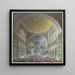Innenansicht der Hagia Sophia mit knienden und stehenden Türken - Prosper Marilhat — gerahmtes Bild an der Wand