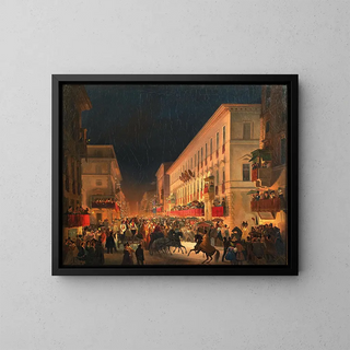 Ippolito Caffi - Carnival In Rome The Feast Of Moccoletti.webp