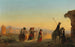 Rom, die Via Appia im Morgengrauen - Ippolito Caffi — Ansicht des Kunstwerks