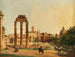 Ansicht des Römischen Forums mit dem Tempel von Castor und Pollux - Ippolito Caffi — Ansicht des Kunstwerks