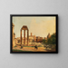 Ansicht des Römischen Forums mit dem Tempel von Castor und Pollux - Ippolito Caffi — gerahmtes Bild an der Wand