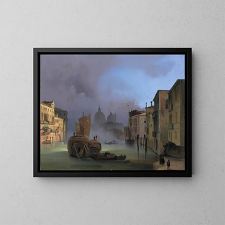 Ippolito Caffi - The Grand Canal Venice From The Ponte Dellaccademia With Santa Maria Della Salute.webp