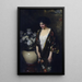 Kimono braun Portrait von Kathryn Beta la Forque - Irving Ramsay Wiles — gerahmtes Bild an der Wand