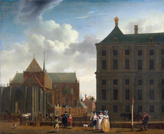 Isaac Ouwater - The Nieuwe Kerk and the Town Hall on the Dam in Amsterdam.webp