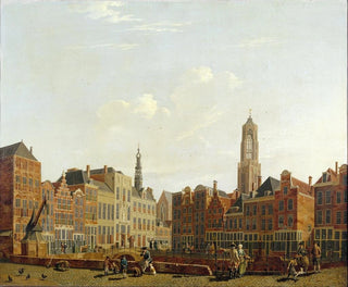 Isaac Ouwater - Utrecht Town Hall Bridge with Surroundings.webp