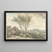 Ansicht des Schlosses Bentheim - Isaac de Moucheron — gerahmtes Bild an der Wand