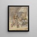 Familienbild von Landwirten mit zwei Kindern beim Essen - Isaac van Ostade — gerahmtes Bild an der Wand