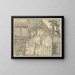 Fassade eines Bauernhofs - Isaac van Ostade — gerahmtes Bild an der Wand