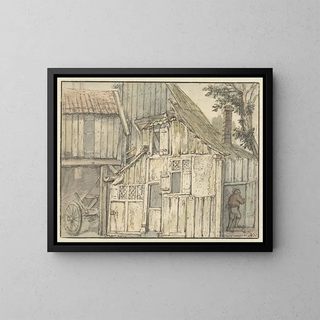 Isaac van Ostade - Gevel van een boerderij.webp