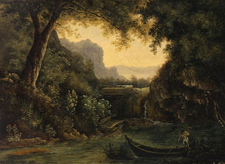 Isaak Frstenberger - River Landscape with Nude Mariner.webp