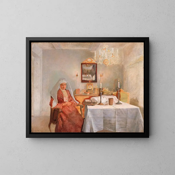Freitagabend - Isidor Kaufmann — gerahmtes Bild an der Wand
