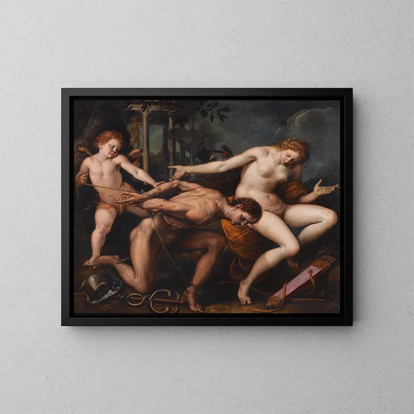 Allegorie der Liebe und der Weisheit - Isidoro Bianchi — gerahmtes Bild an der Wand