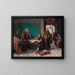 Christophe Colomb im Kloster La Rábida - Italienische Schule — gerahmtes Bild an der Wand