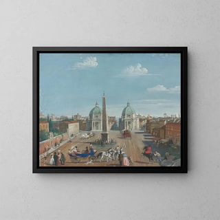 Italian School - Rome A View Of The Piazza Del Popolo.webp
