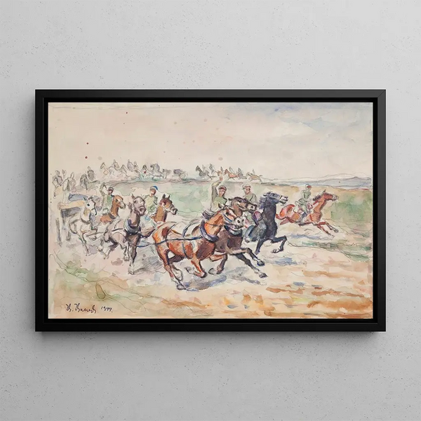 Ivan Ivanec - Oddzia artylerii konnej w galopie.webp