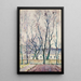 Landschaft mit Bäumen und architektonischem Ensemble hinter einer Mauer - Ivan Ivanec — gerahmtes Bild an der Wand