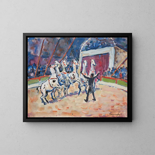 Ivan Ivanec - Scena z cyrku  pokaz tresury koni.webp