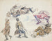 Studien zu Geisterfiguren und Studien zu Geisterkörpern - Ivan Ivanec — Ansicht des Kunstwerks