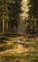 Ruisseau forestier - Ivan Ivanovich Shishkin — Ansicht des Kunstwerks