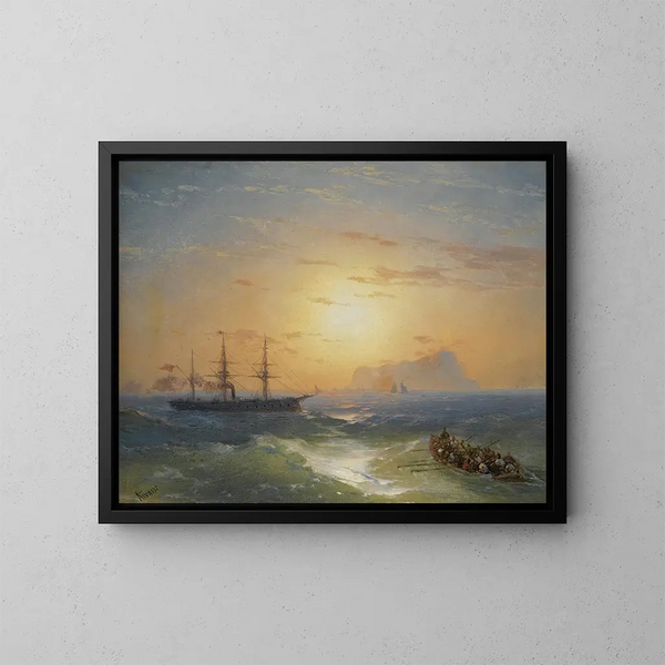 Embarquement pour Ischia - Ivan Konstantinovich Aivazovsky — gerahmtes Bild an der Wand