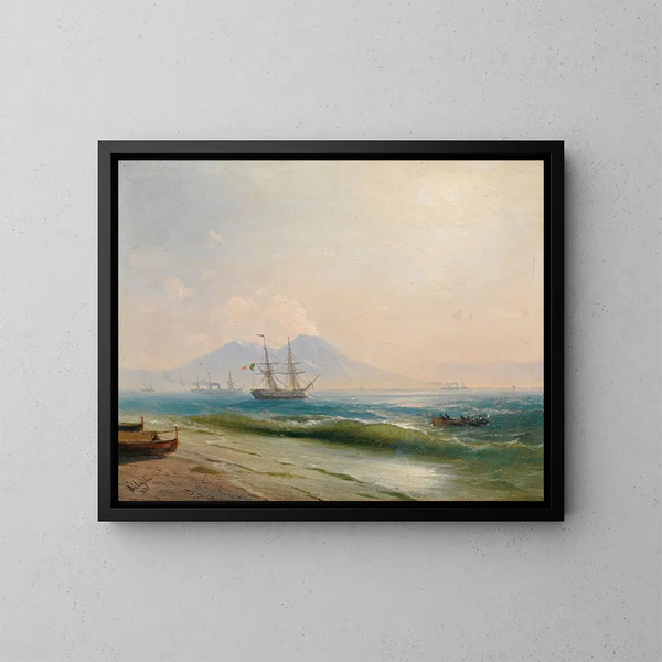 Blick auf den Vesuv - Ivan Konstantinovich Aivazovsky — gerahmtes Bild an der Wand
