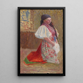 Ivan abota - Girl in Czech traditional costume.webp