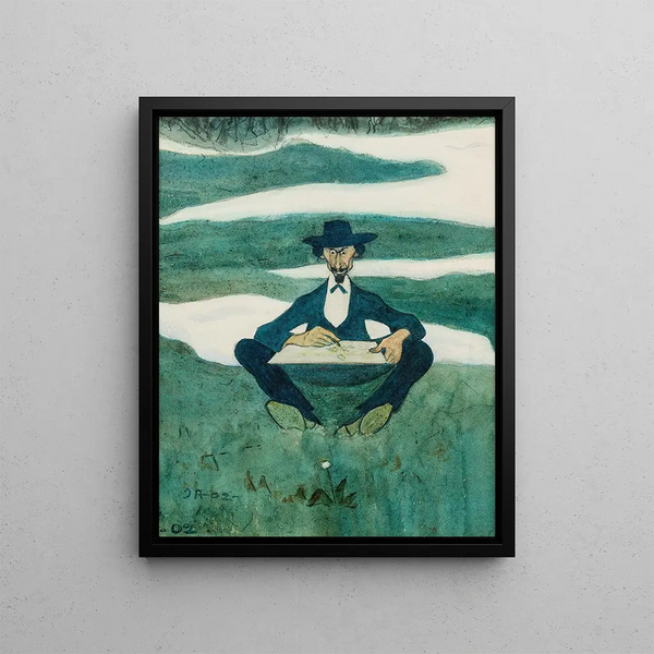Ivar Arosenius - The First Flower of Spring Portrait of Ole Kruse.webp