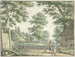 Landschaft mit zwei Personen in der Nähe eines Bauernhofs - Izaak Schmidt — Ansicht des Kunstwerks