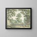 Landschaft mit zwei Personen in der Nähe eines Bauernhofs - Izaak Schmidt — gerahmtes Bild an der Wand