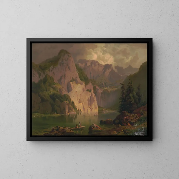 Obersee bei Berchtesgaden - J.C. Berke — gerahmtes Bild an der Wand