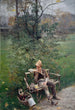 Ein Lehrling beim Malen - Jacek Malczewski — Ansicht des Kunstwerks