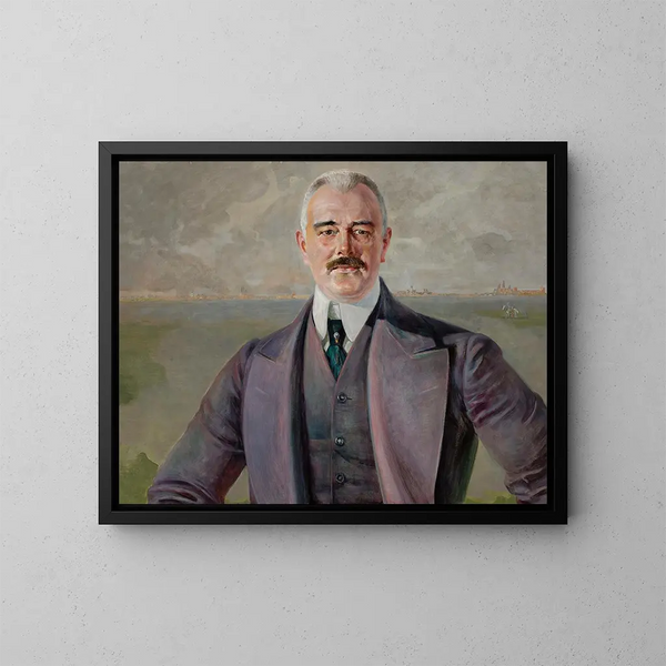 Portrait de J. Armowicz - Jacek Malczewski — gerahmtes Bild an der Wand