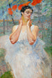 Portrait einer Frau mit Schlehen - Jacek Malczewski — Ansicht des Kunstwerks
