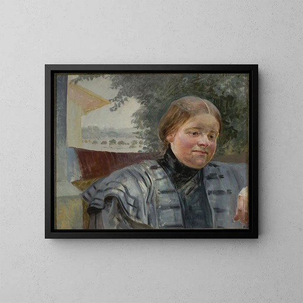 Portrait der Schwester Hélène - Jacek Malczewski — gerahmtes Bild an der Wand