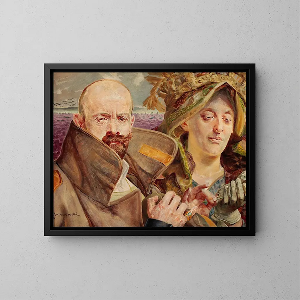 Selbstporträt mit meiner Frau - Jacek Malczewski — gerahmtes Bild an der Wand