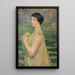 Frau am Meer - Jacek Malczewski — gerahmtes Bild an der Wand