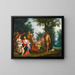 Saint Jean-Baptiste predigt - Jacob Andries Beschey — gerahmtes Bild an der Wand