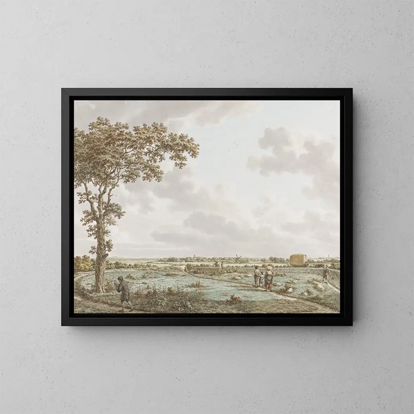 Die Aussicht auf den Tafelberg vom Friedhof von Sint-Jans in Laren - Jacob Cats — gerahmtes Bild an der Wand