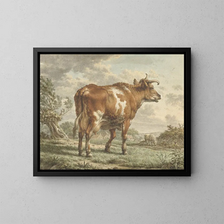 Jacob Cats - Roodbonte koe in een landschap.webp