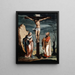 Der Christus am Kreuz zwischen der Jungfrau und Johannes - Atelier von Jacob Clauser — gerahmtes Bild an der Wand
