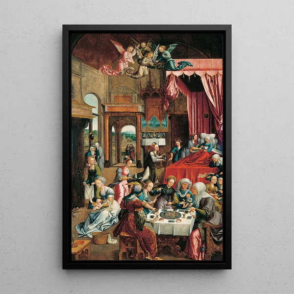 Jacob Cornelisz van Oostsanen - El nacimiento de la Virgen Mara.webp
