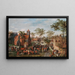 Eine Dorffest - Jacob Grimmer — gerahmtes Bild an der Wand