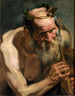 Alter Satyre mit einer Flöte - Jacob Jordaens — Ansicht des Kunstwerks
