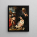 L'Anbetung der Hirten - Jacob Jordaens — gerahmtes Bild an der Wand
